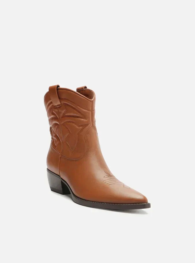 Bota Marrom Cano Curto Western Easy