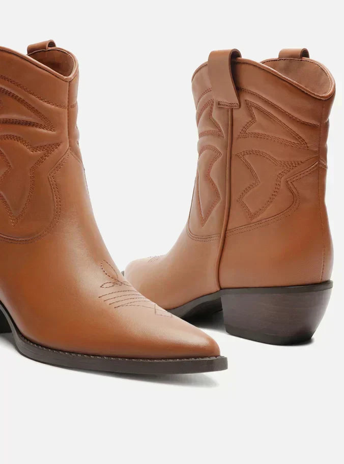 Bota Marrom Cano Curto Western Easy