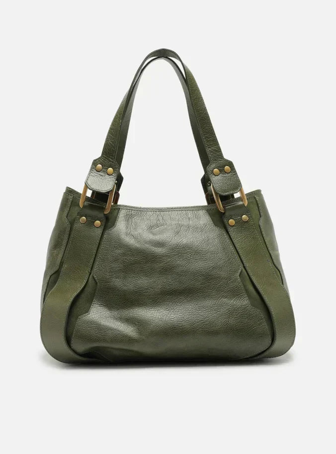 Bolsa Tote Verde Couro Gretha Grande
