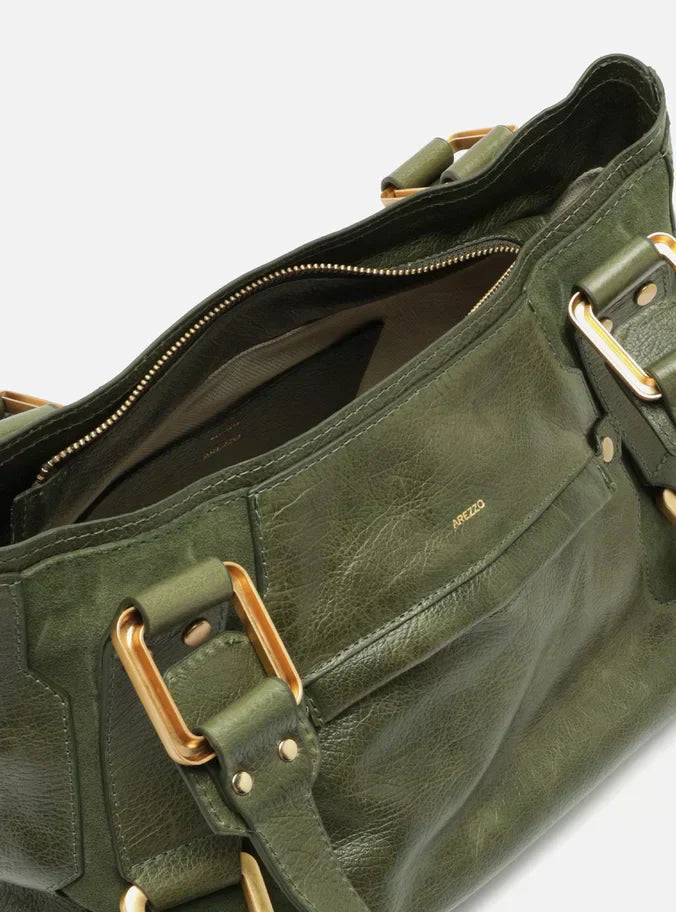 Bolsa Tote Verde Couro Gretha Grande