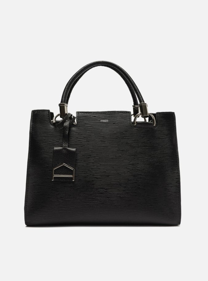 Tote Preta Couro Wave Abraccio Grande