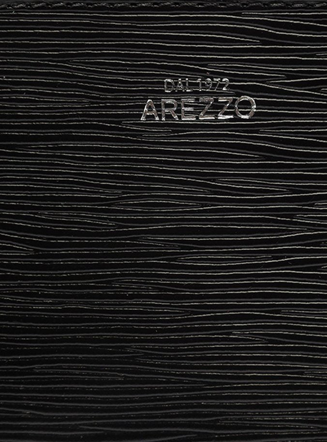 Bolsa Tote Preta Couro Abbraccio Média