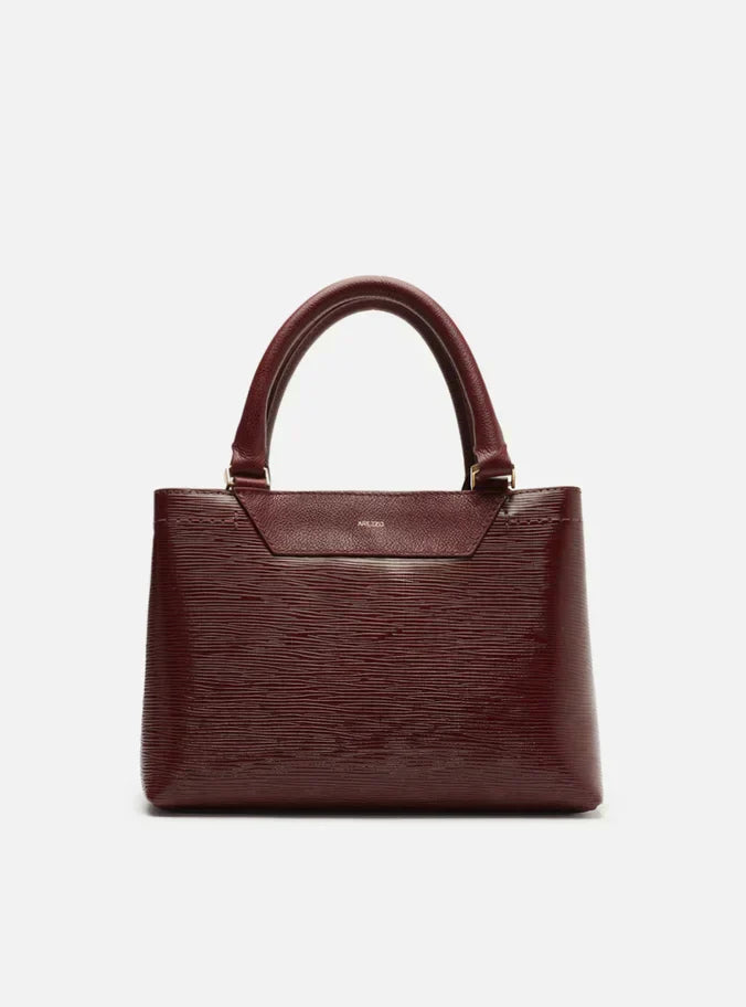 Bolsa Tote Vermelha Couro Textura Média