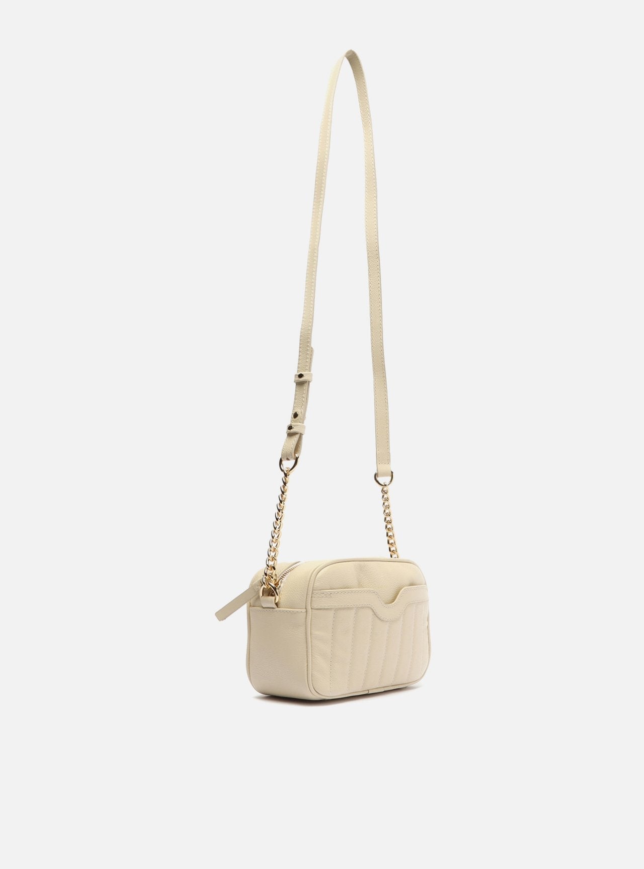 Bolsa Tiracolo Off-White Couro Francine Pequena Panacota