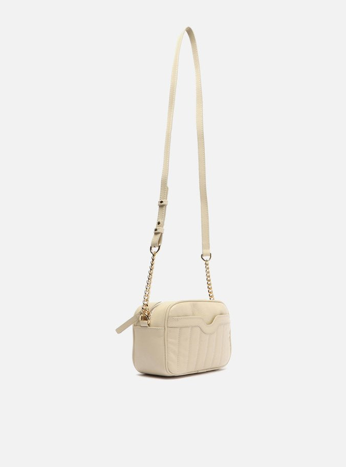 Bolsa Tiracolo Off-White Couro Francine Pequena Panacota