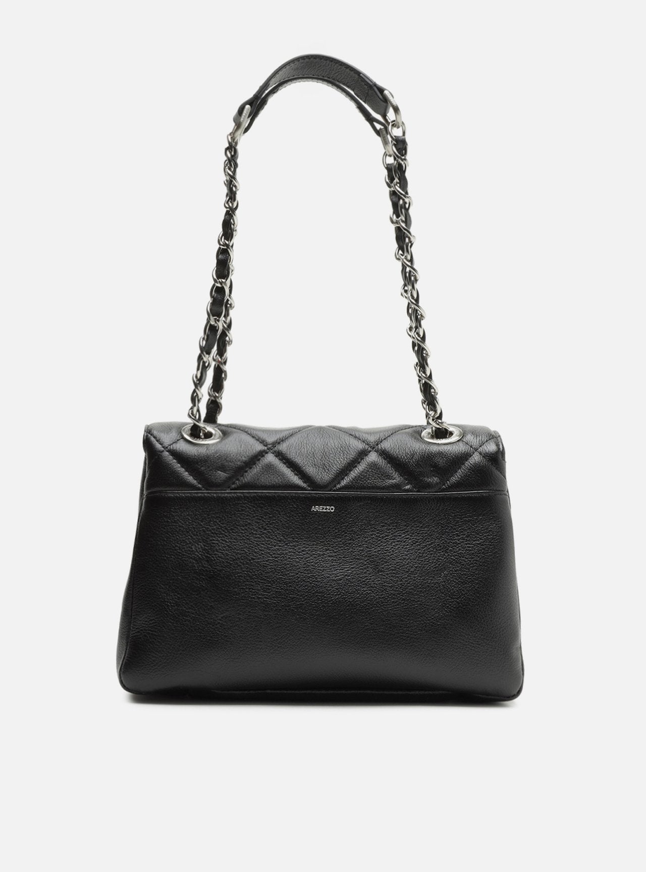 Bolsa Tiracolo Preta Couro Mizz Média