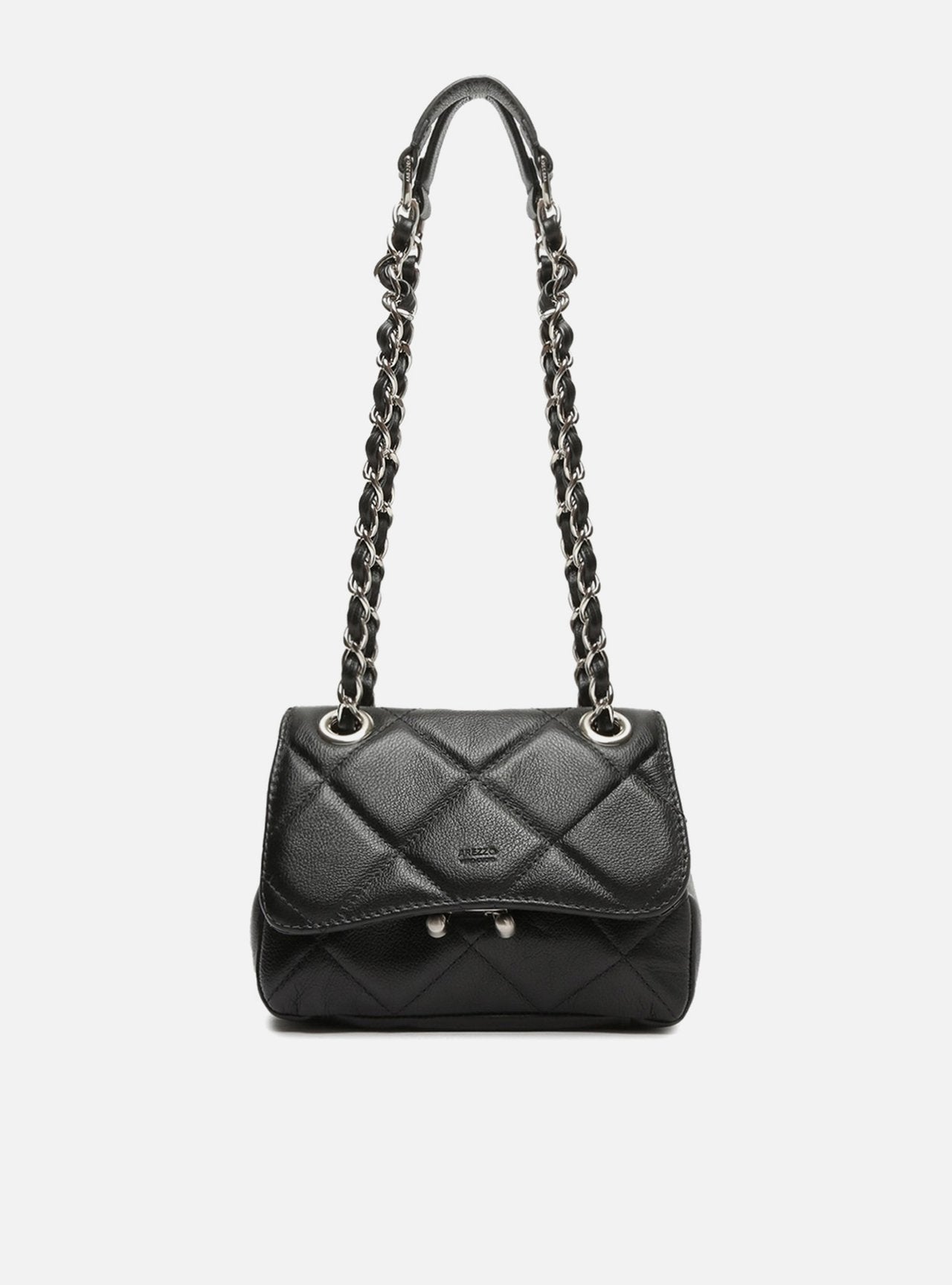 Bolsa Tiracolo Preta Couro Mizz Pequena