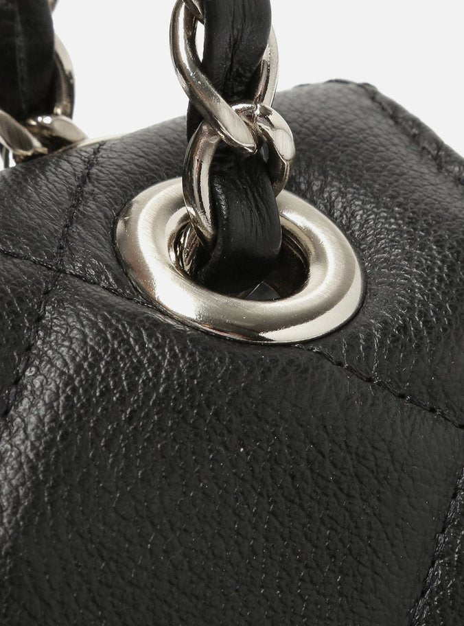 Bolsa Tiracolo Preta Couro Mizz Pequena