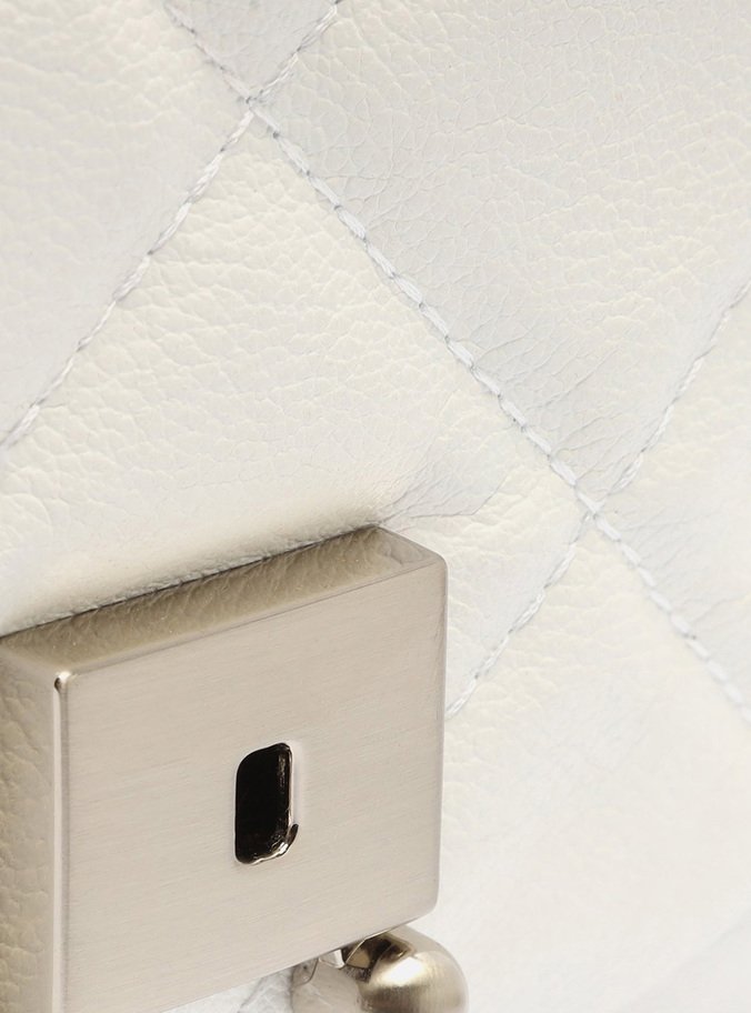 Bolsa Tiracolo Branca Couro Mizz Pequena