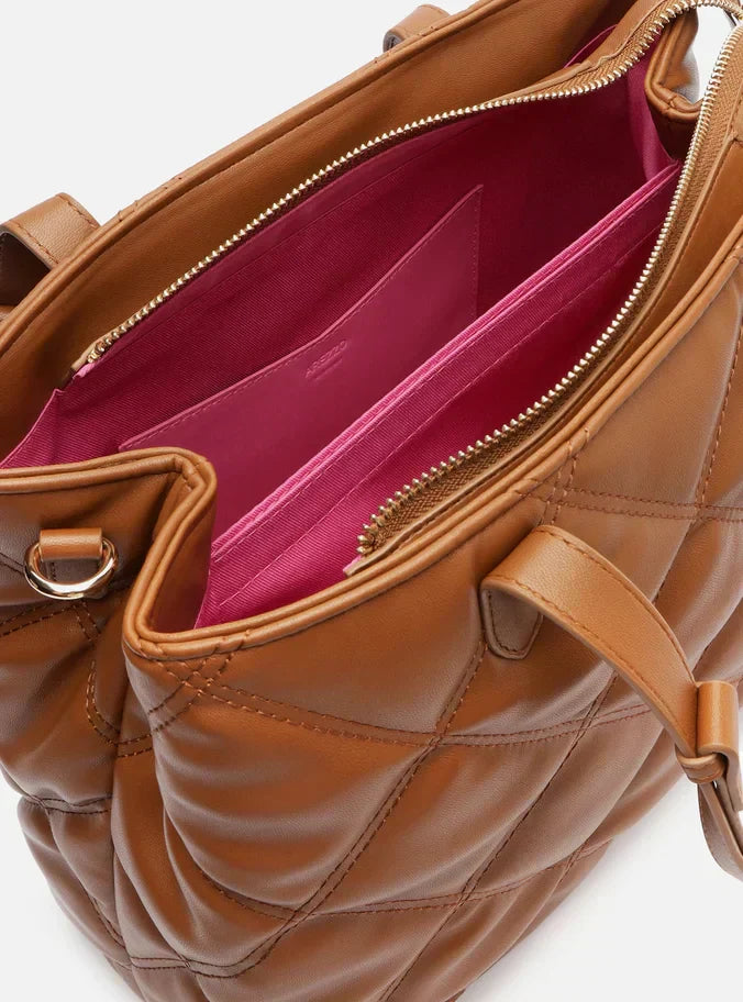 Bolsa Tote Marrom Matelassê Média