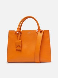 Tote Preta Couro Wave Abraccio Grande