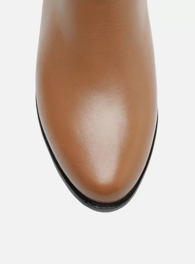 Bota Couro Cano Curto Light Toast