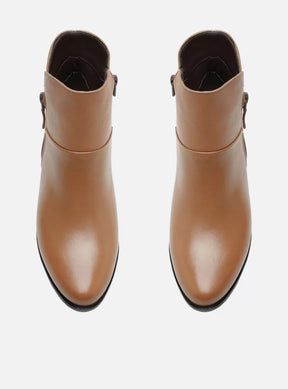 Bota Couro Cano Curto Light Toast