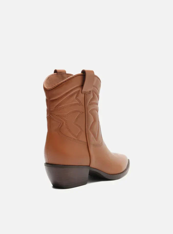 Bota Marrom Cano Curto Western Easy