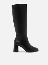 Bota Preta Couro Cano Longo Montaria