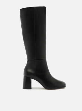 Bota Preta Couro Cano Longo Montaria