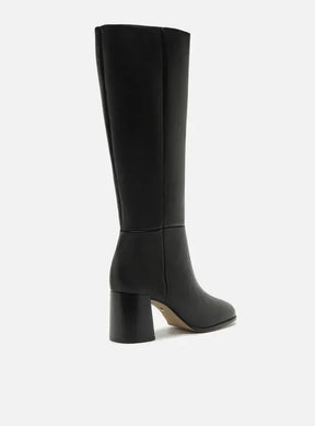 Bota Preta Couro Cano Longo Montaria