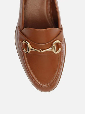 Mocassim Marrom Couro Bico Fino Bridão