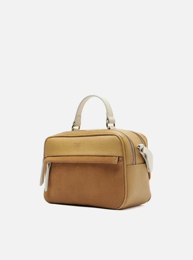 Bolsa Tiracolo Marrom Prione Média Branca