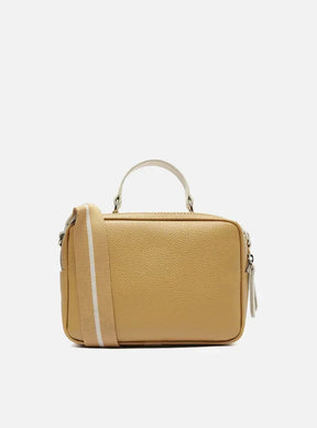 Bolsa Tiracolo Marrom Prione Média Branca