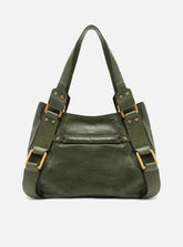 Bolsa Tote Verde Couro Gretha Grande