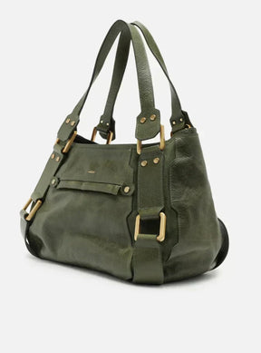 Bolsa Tote Verde Couro Gretha Grande