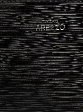 Bolsa Tote Preta Couro Abbraccio Média