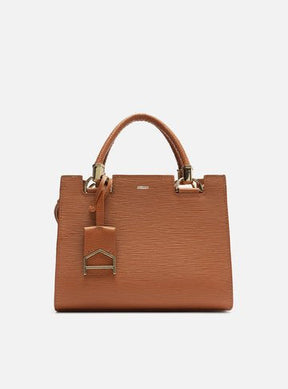 Bolsa Tote Preta Couro Abbraccio Média