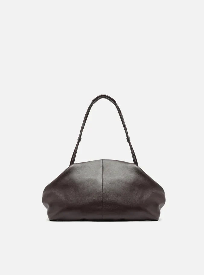 Bolsa Tiracolo Marrom Couro Média Aplicações