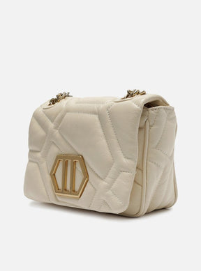 Bolsa Tiracolo Branca Couro Emma Sporty Média