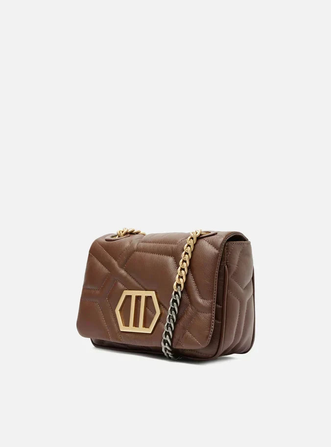 Bolsa Tiracolo Marrom Escura Couro Emma Média