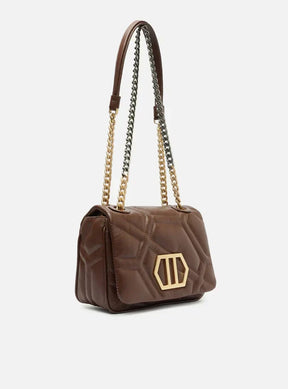 Bolsa Tiracolo Marrom Escura Couro Emma Média