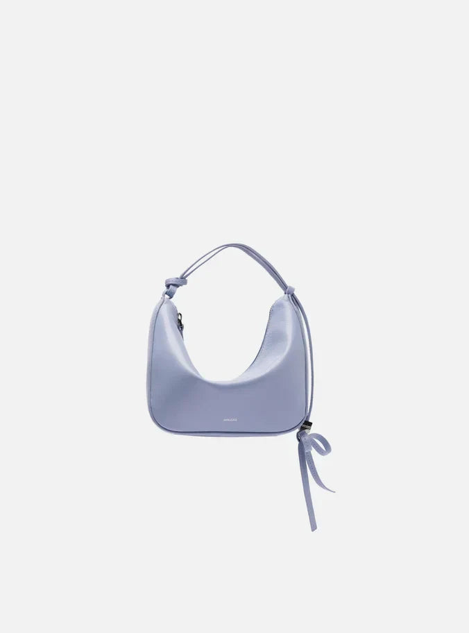 Bolsa Tiracolo Azul Couro Pequena Alças Mix