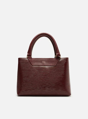 Bolsa Tote Vermelha Couro Textura Média