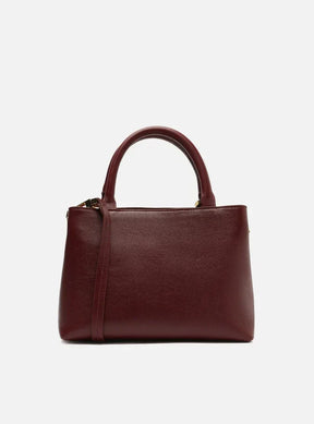 Bolsa Tote Vermelha Couro Textura Média