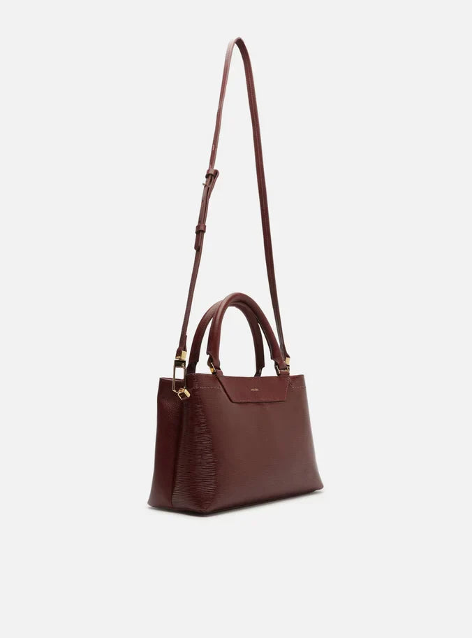 Bolsa Tote Vermelha Couro Textura Média