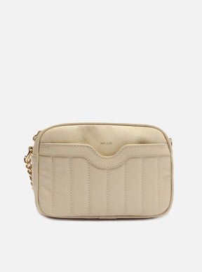 Bolsa Tiracolo Off-White Couro Francine Pequena Panacota