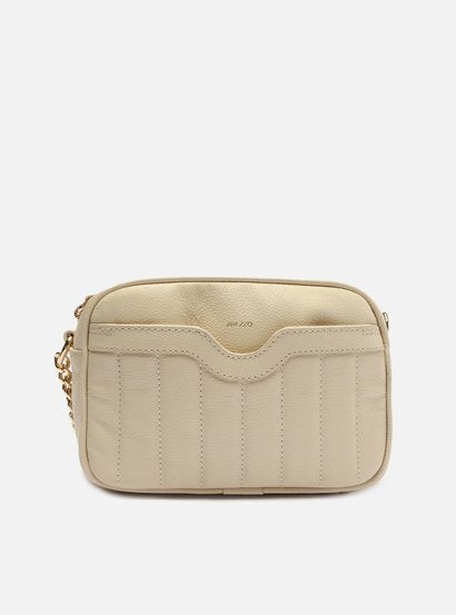 Bolsa Tiracolo Off-White Couro Francine Pequena Panacota