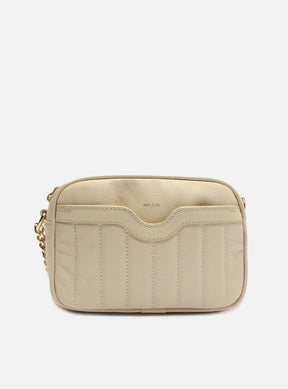 Bolsa Tiracolo Off-White Couro Francine Pequena Panacota