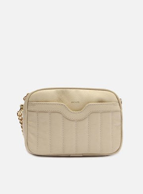 Bolsa Tiracolo Off-White Couro Francine Pequena Panacota