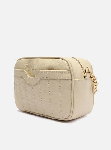 Bolsa Tiracolo Off-White Couro Francine Pequena Panacota