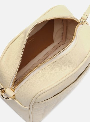 Bolsa Tiracolo Off-White Couro Francine Pequena Panacota