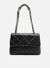 Bolsa Tiracolo Preta Couro Mizz Média