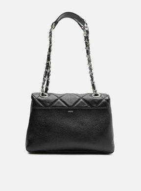 Bolsa Tiracolo Preta Couro Mizz Média