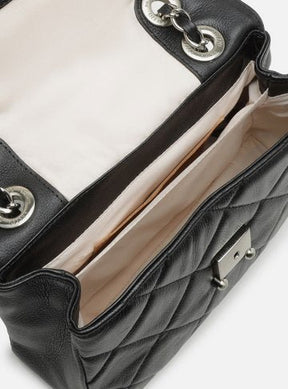 Bolsa Tiracolo Preta Couro Mizz Média