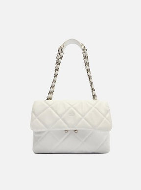 Bolsa Tiracolo Off-White Couro Mizz Média