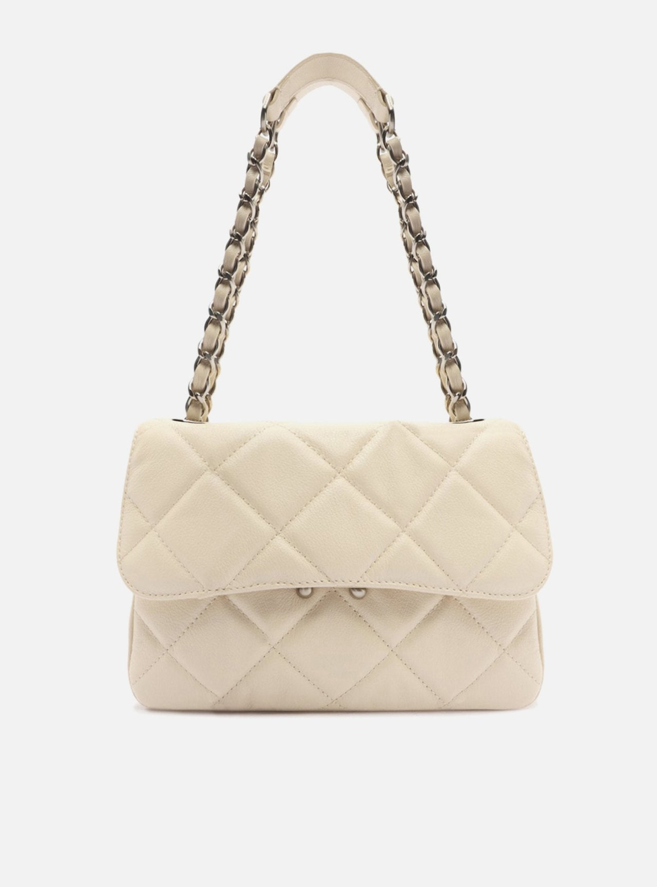 Bolsa Tiracolo Off-White Couro Mizz Média