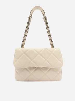 Bolsa Tiracolo Off-White Couro Mizz Média