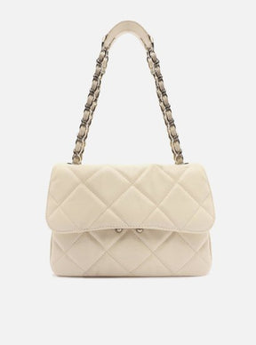 Bolsa Tiracolo Off-White Couro Mizz Média