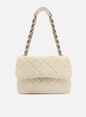 Bolsa Tiracolo Off-White Couro Mizz Média